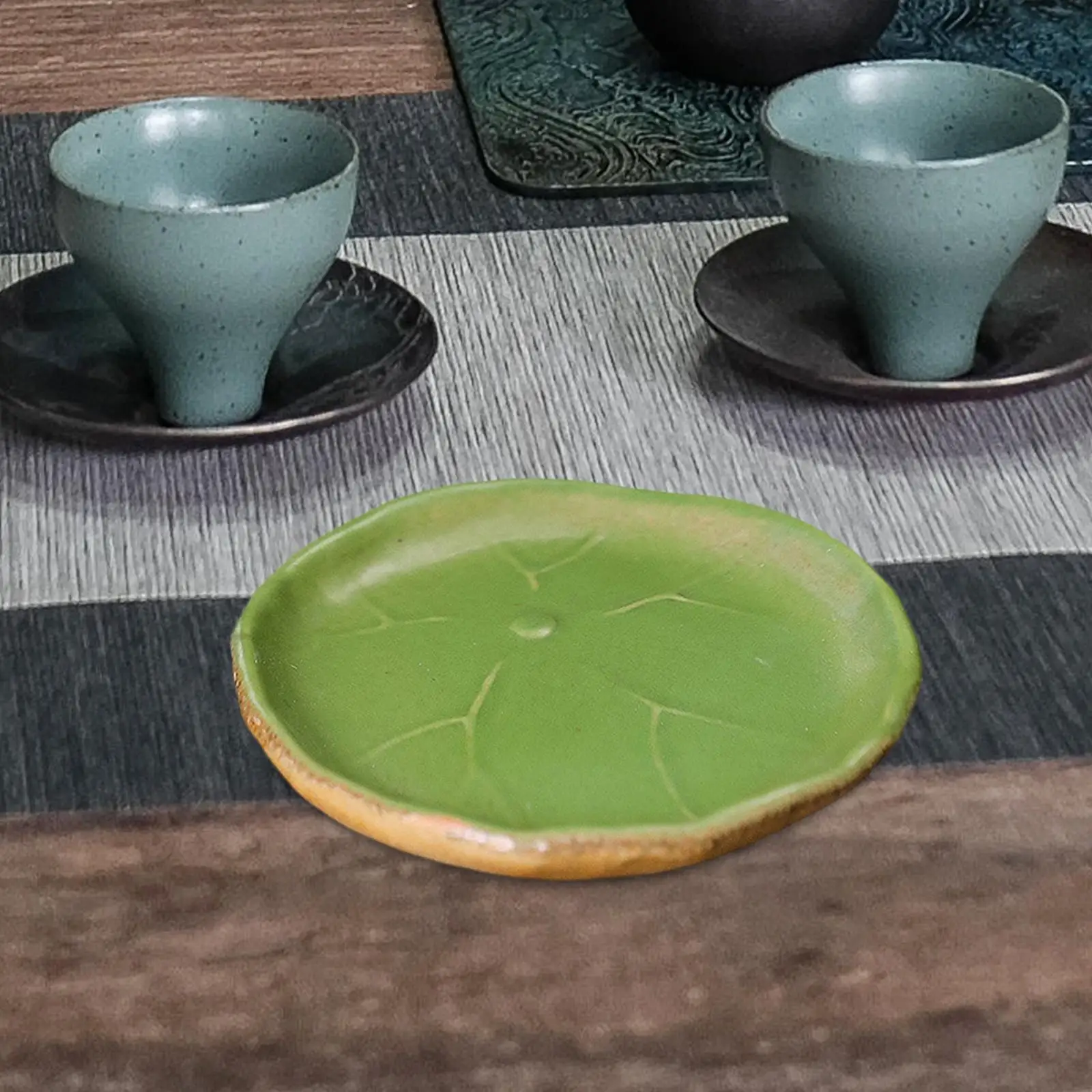 Lotus Leaf Tea Pet Ornament Tray for Tea Decoration Tea Accessories Bookcase