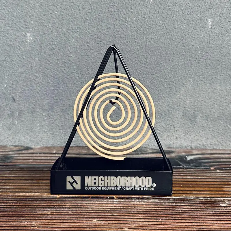 NEIGHBORHOOD Iron Standing Coil Incense Holder, Sandalwood Burner & Mosquito Repellent Coil Stand