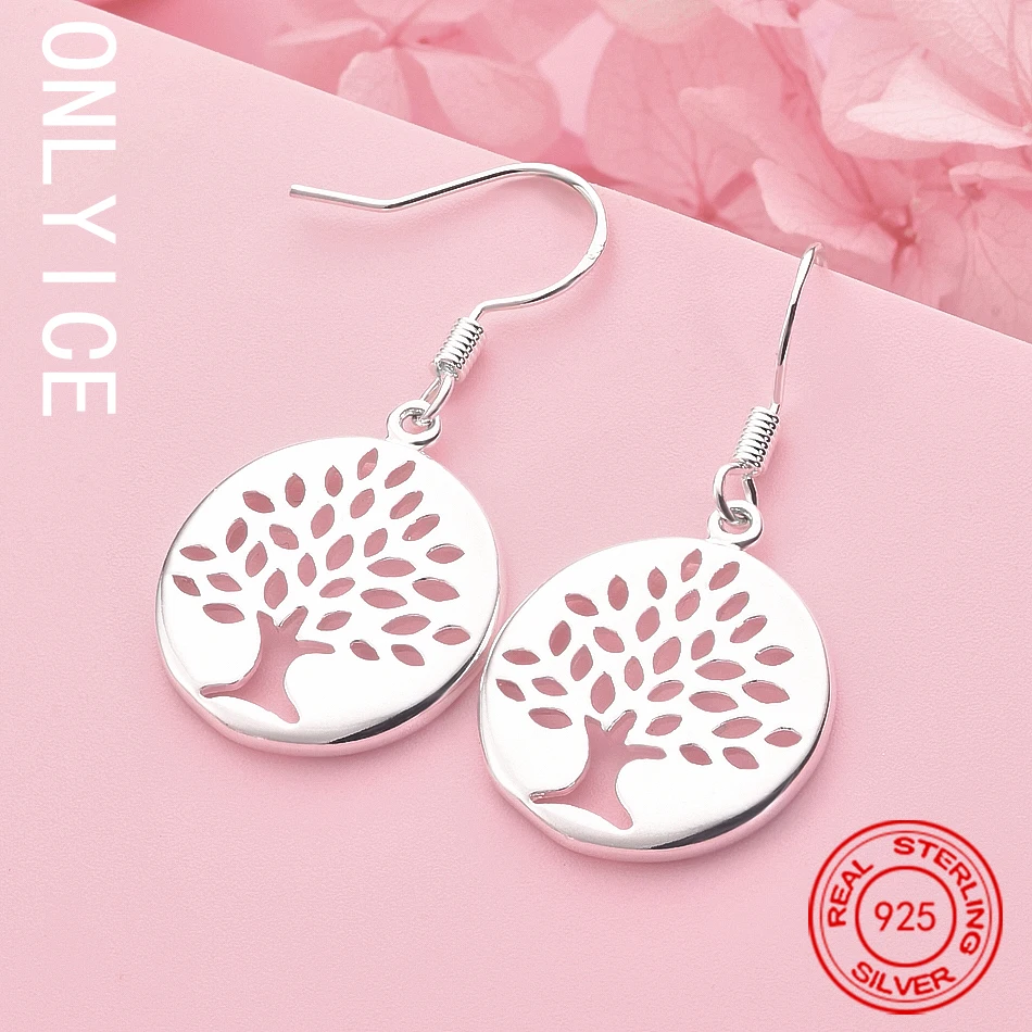 

Top 925 Sterling Silver Tree Earrings Drop Earrings For Women Charm Trend Birthday Gifts Fashion Party Fine Jewelry