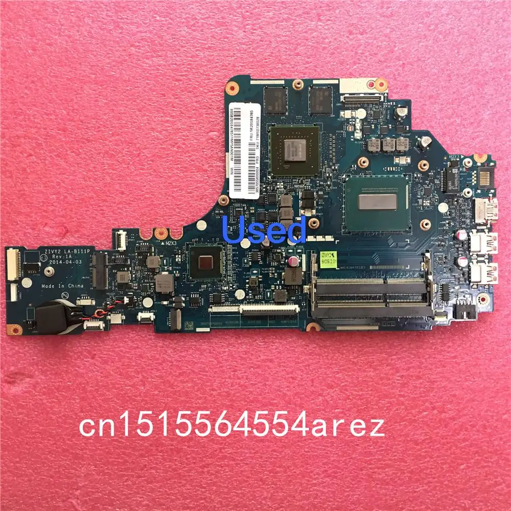 Used Motherboard For Lenovo Y50-70 Laptop I5-4210H CPU 4G Mainboard N16P-GX-A2 5B20H21717