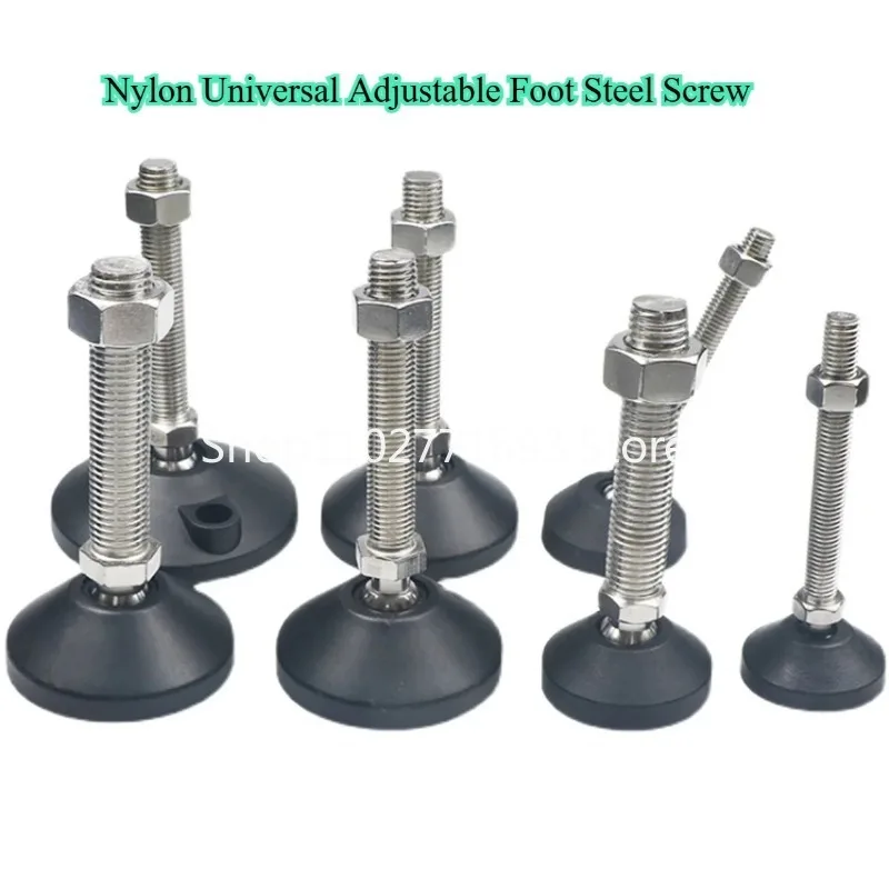 1Pcs M8 M10 M12 Adjustable Lathe Leg Dia 60/80mm Thread Type 304 Stainless Steel Screw Foot Pad Adjustable Furniture Foot Pad