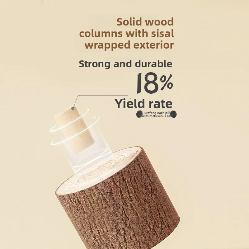 Multi-Layer Solid Wood Cat Tree with Sisal Scratching Post – Designed for Large Cats, Factory Direct Retail Supply