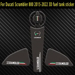 For Ducati Scrambler 800 2015-2022 2018 2019 2020 3D fuel tank Sticker Reflective fuel tank prints Waterproof carbon fibre decal