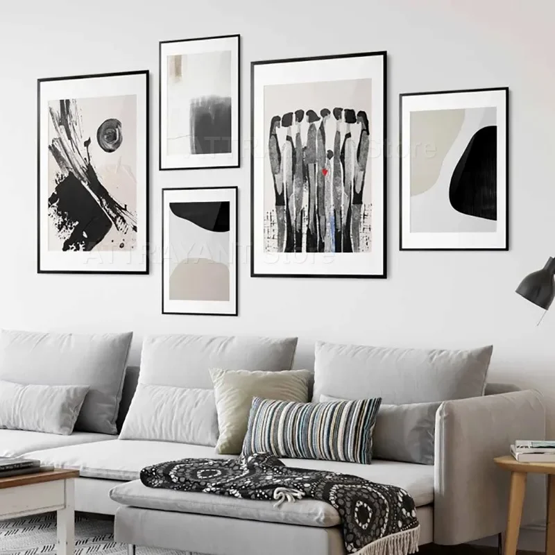 Abstrakte Linien Frau Moderne einfache neutrale Galerie Wand Kunstdruck Leinwand Malerei Poster für Wohnzimmer moderne Wohnkultur