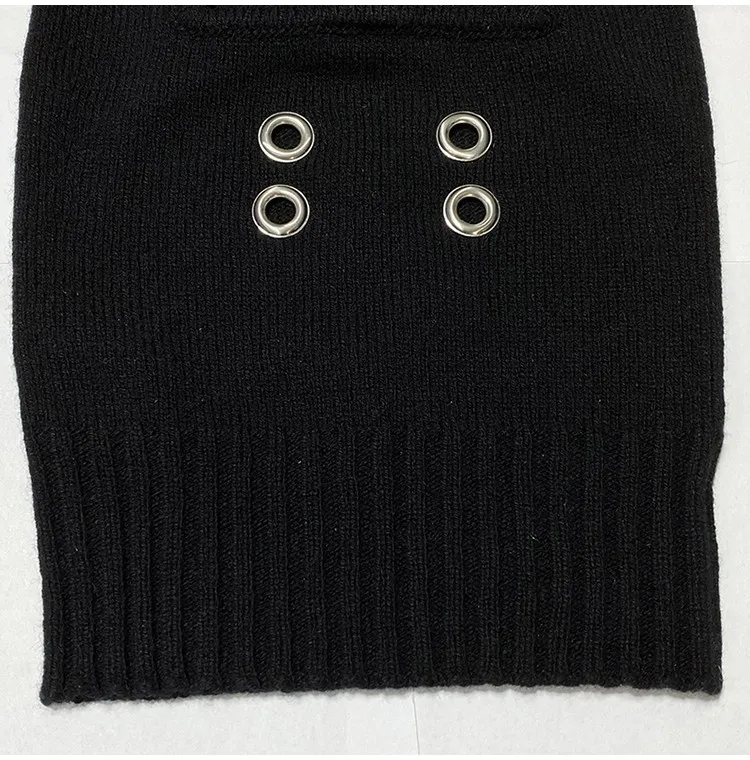 Men Solid Color Knitted Wool Hat for Women Lovers Hat Autumn and Winter Warm Casual Ring Kintted Hat