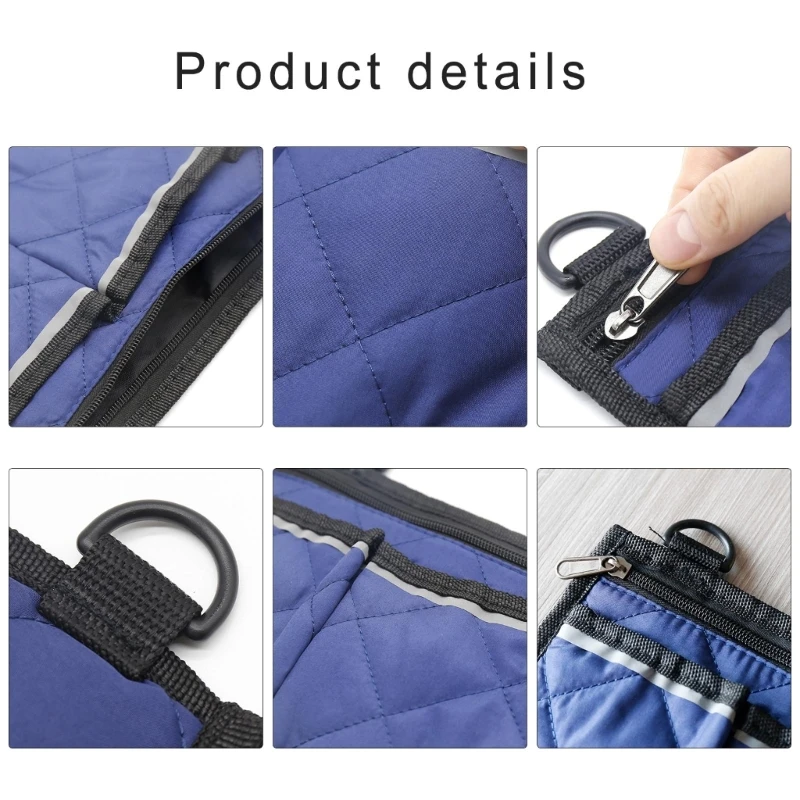 Walking Frame Storage Pouches Geometric Square Wheelchair Bag Armrest Side Bags for Senior And Disabled