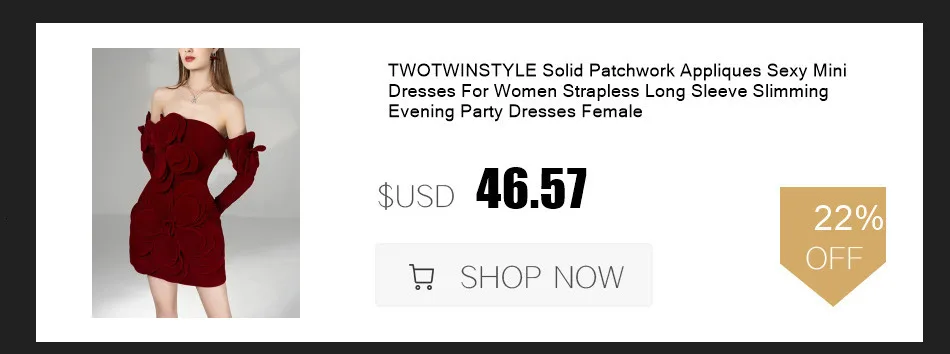 TWOTWINSTYLE Solid Blouse Mini Dresses For Women V Neck Long Sleeve Spliced Lace Up Sweet Style Dress Female Clothing Fashion