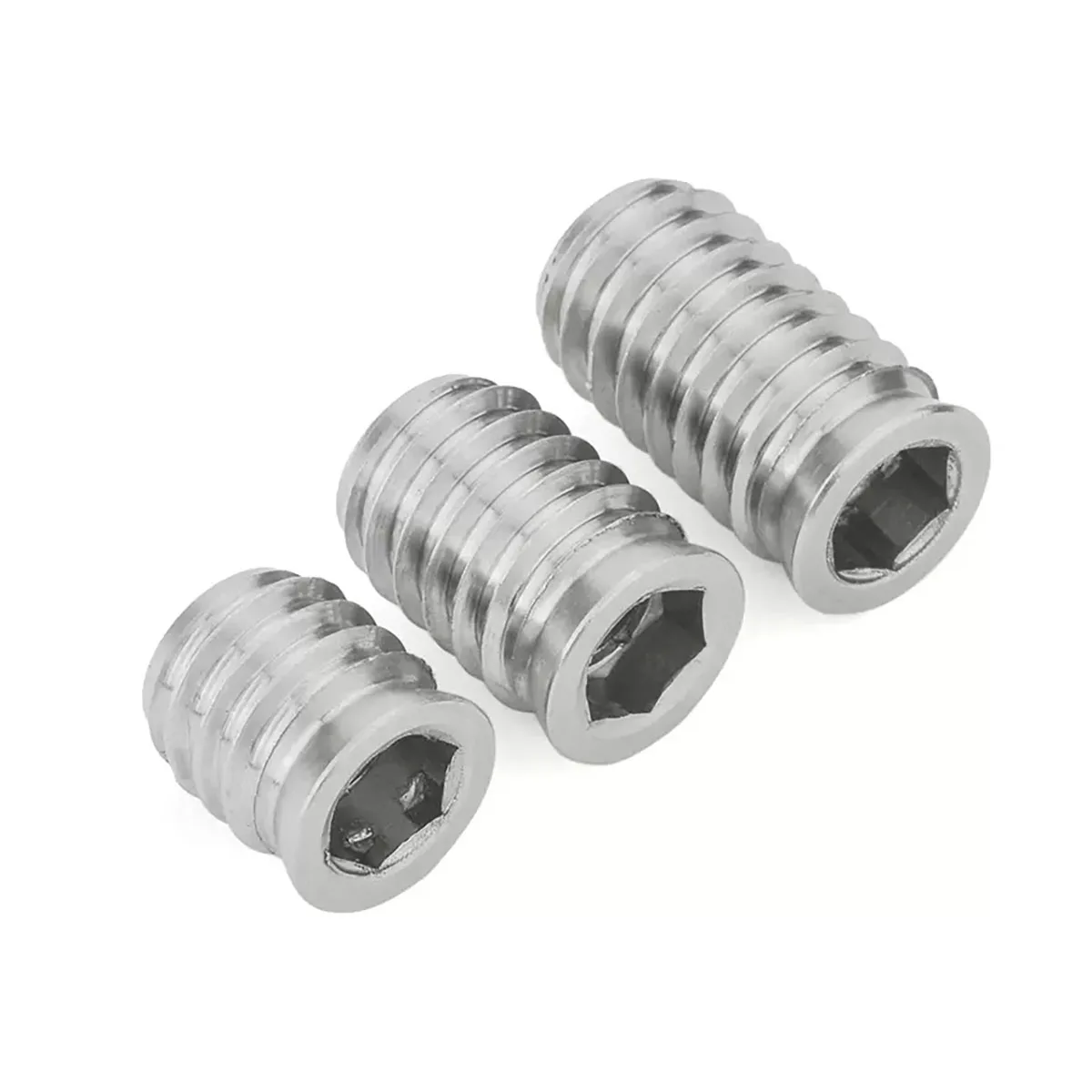 304 Stainless Steel Hexagonal Countersunk Head With Internal And External Teeth Embedded Furniture Nuts