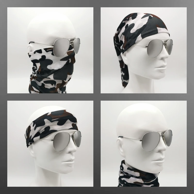 Uniesx Men Women Head Face Mask Polyester Windproof Neck Warmer Sunshade Tube Bandana Scarves Outdoor Camping Hiking Headwear