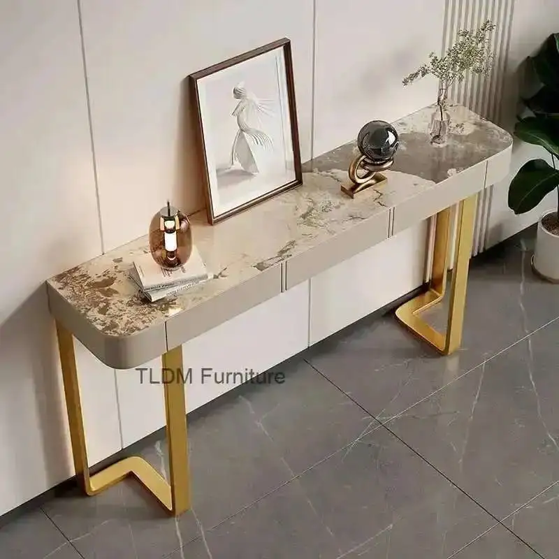 Elegant Nordic Console Console Da Consolle Tables Unique Design Hallway Modern Tables Storage Luxury Ingresso Living Room