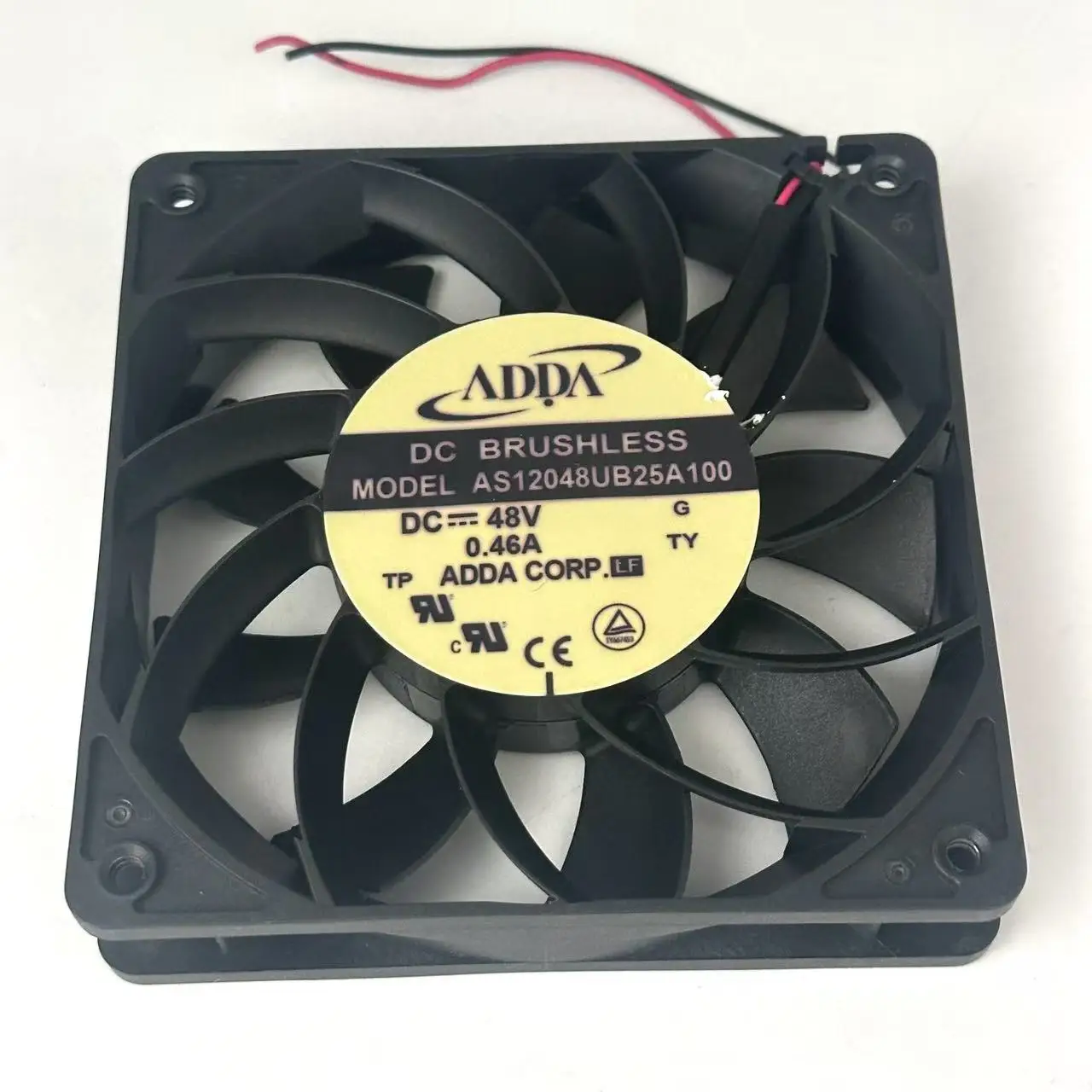

ADDA AS12048UB25A100 DC 48V 0.46A 120x120x25mm 2-Wire Server Cooling Fan