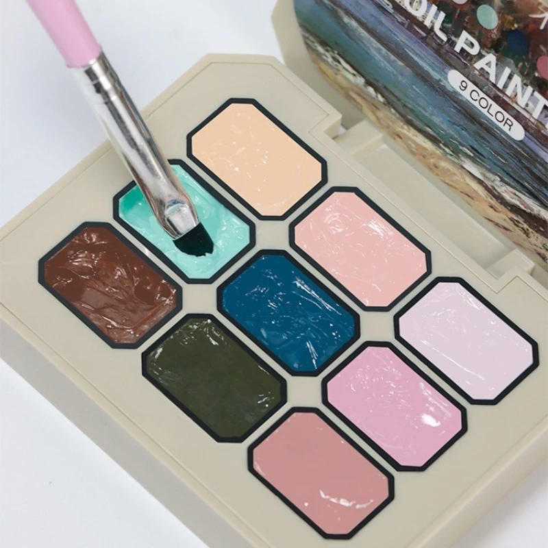 Nuovo stile 9 griglie gel per pittura per unghie primavera estate autunno macarons gel da disegno semisolido colorato effetto texture cremosa