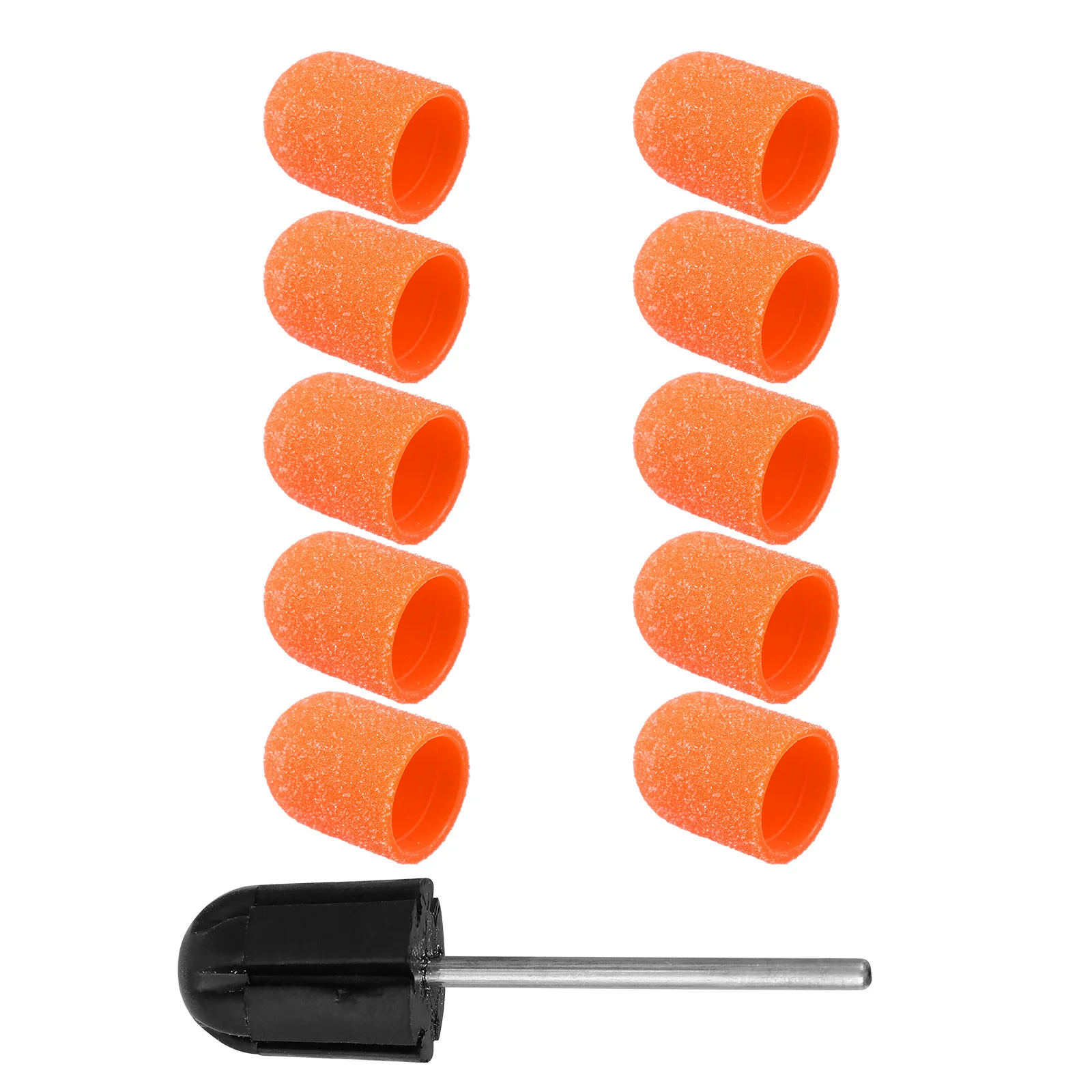 Capuchon de ponçage pour Nail Art, outil de manucure, tête de meulage pour le soin des cuticules, Portable, léger, antirouille, Durable, résistant à la chaleur, 10 pièces