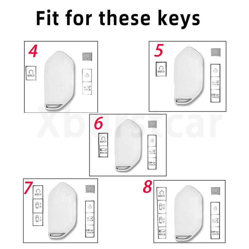 4/5/6/7/8 أزرار بولي يوريثان شل فوب حافظة مفاتيح السيارة لكيا بيكانتو EV9 سورينتو MQ4 كرنفال K8 Morning K5 كارينز ريو سيلتوس 2024