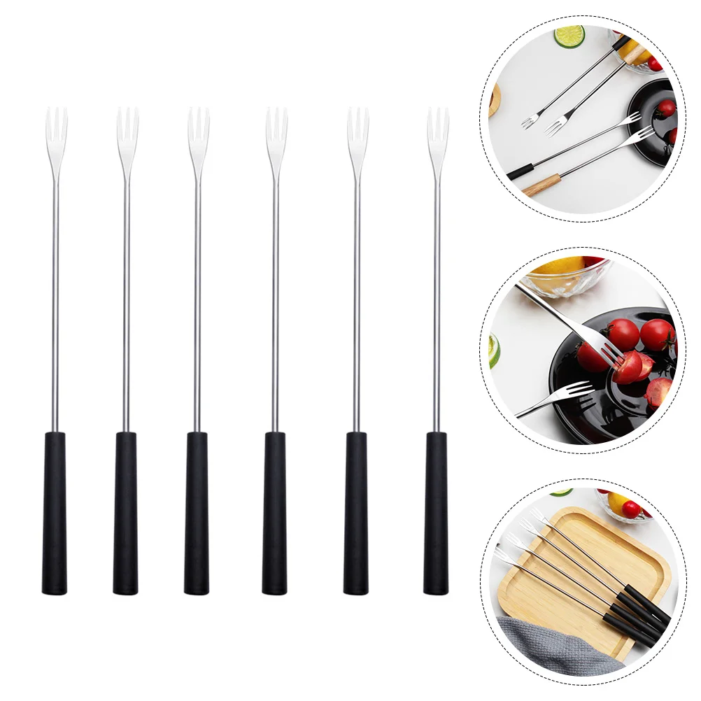 Cheese Forks Chocolate Fondue Cheesecake Dipping Stainless Steel Household Grill