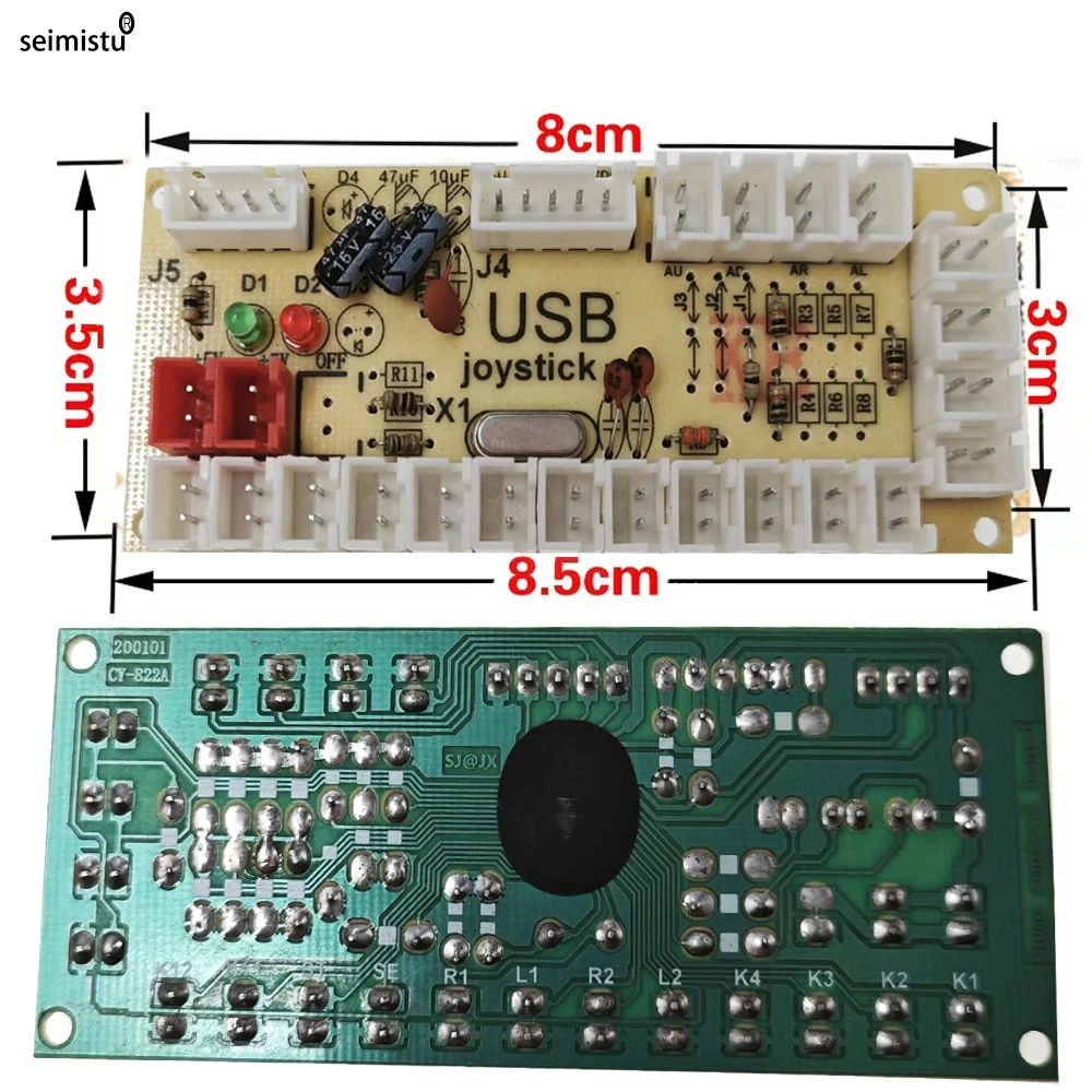 Arcade USB Encoder Zero Delay  PC PS3 Switch Raspberry Pi Nintendo TO Joystick FOR 5PIN & 2.8MM Button TO Joystick Controller