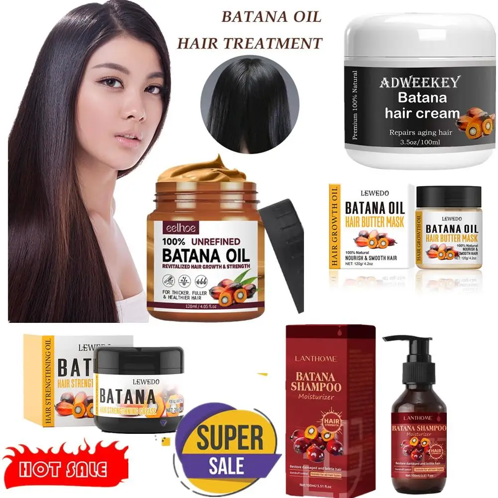 

Natural Batana Oil For Hair Care Treatment Oil Repair Damaged Improve Split Hair Rough Remove Greasy Treatment Hair Care