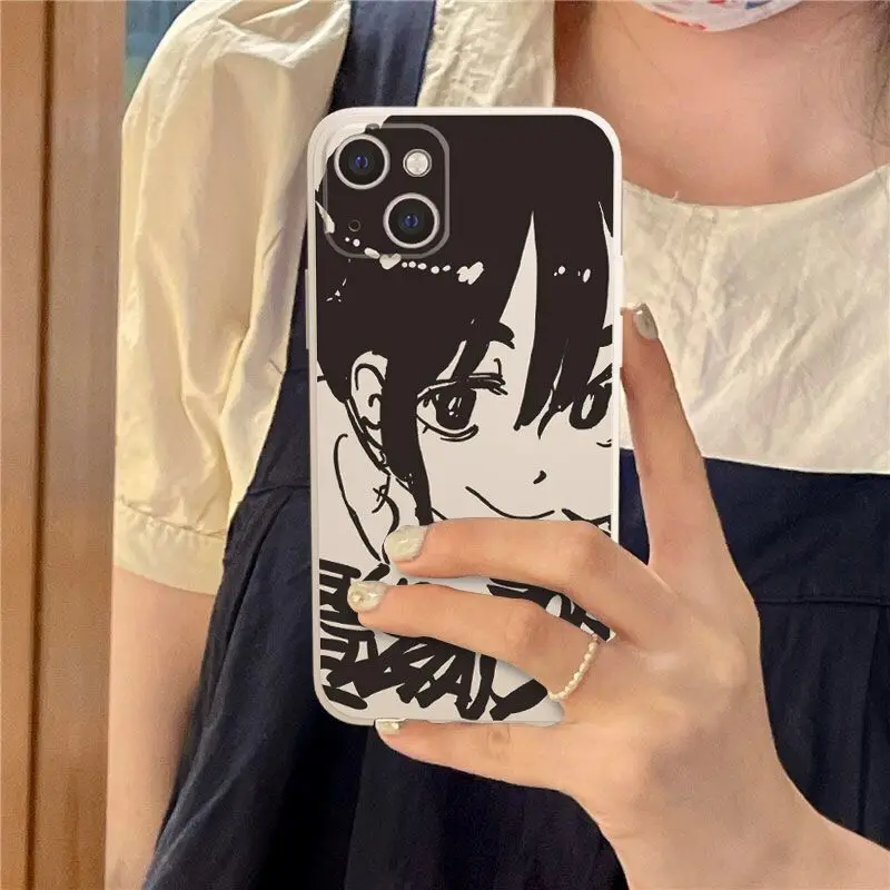 Funda de silicona a prueba de golpes para iphone, carcasa con dibujos de chicas japonesas de anime para iphone 14 13 pro max 11 12 mini 8 plus 7 se2 se3 6s xr xs x