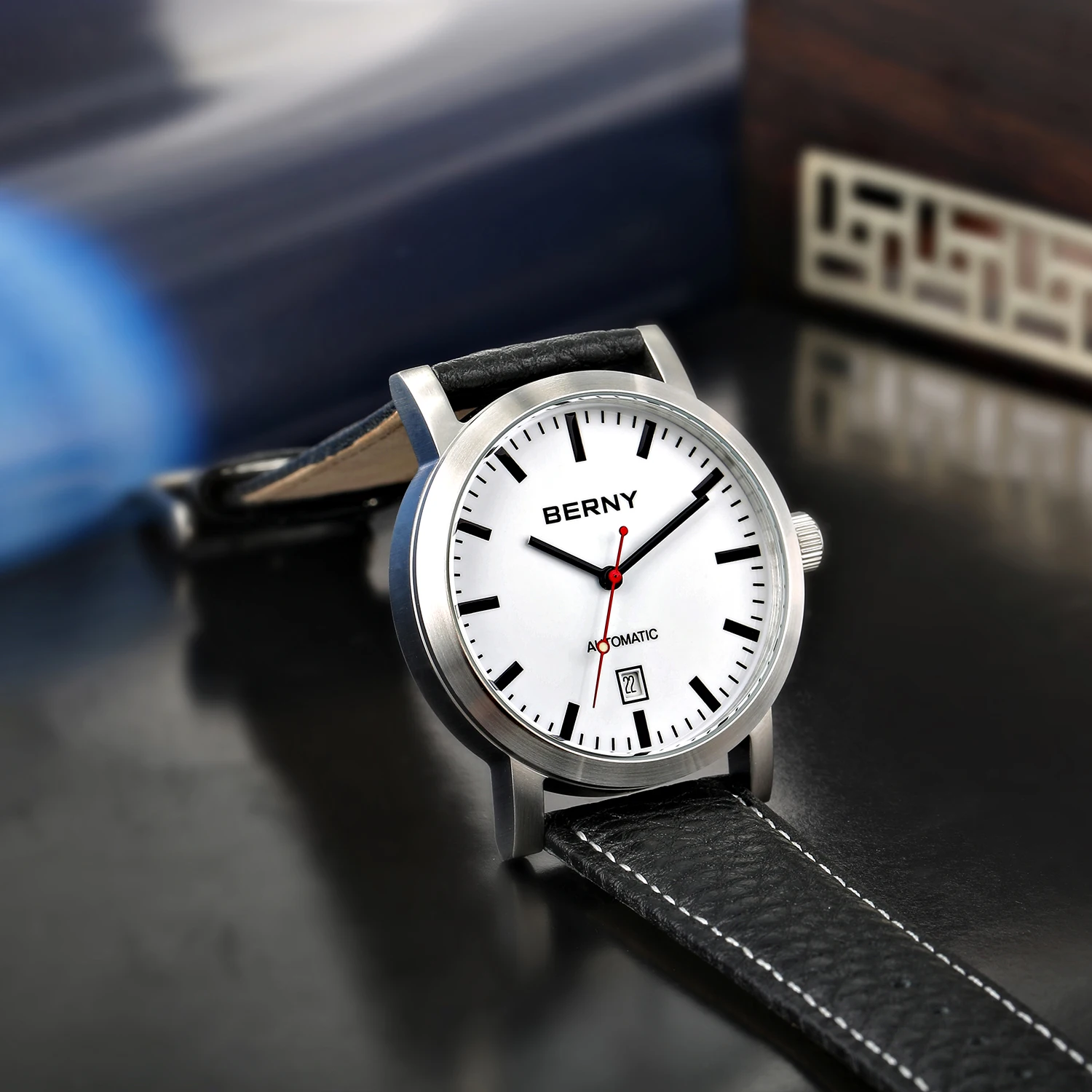 BERNY – montre mécanique et automatique pour homme, marque de luxe, résistante à l\'eau, Swiss rail