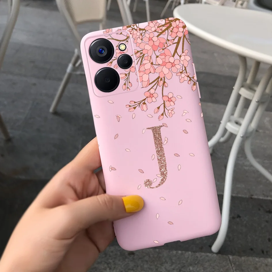 For Realme 9i 5G Case RMX3612 Fashion Slim Letters Alphabet Soft Silicone Phone Cover For Realme 9i 9 i RMX3491 Realme9i Housing