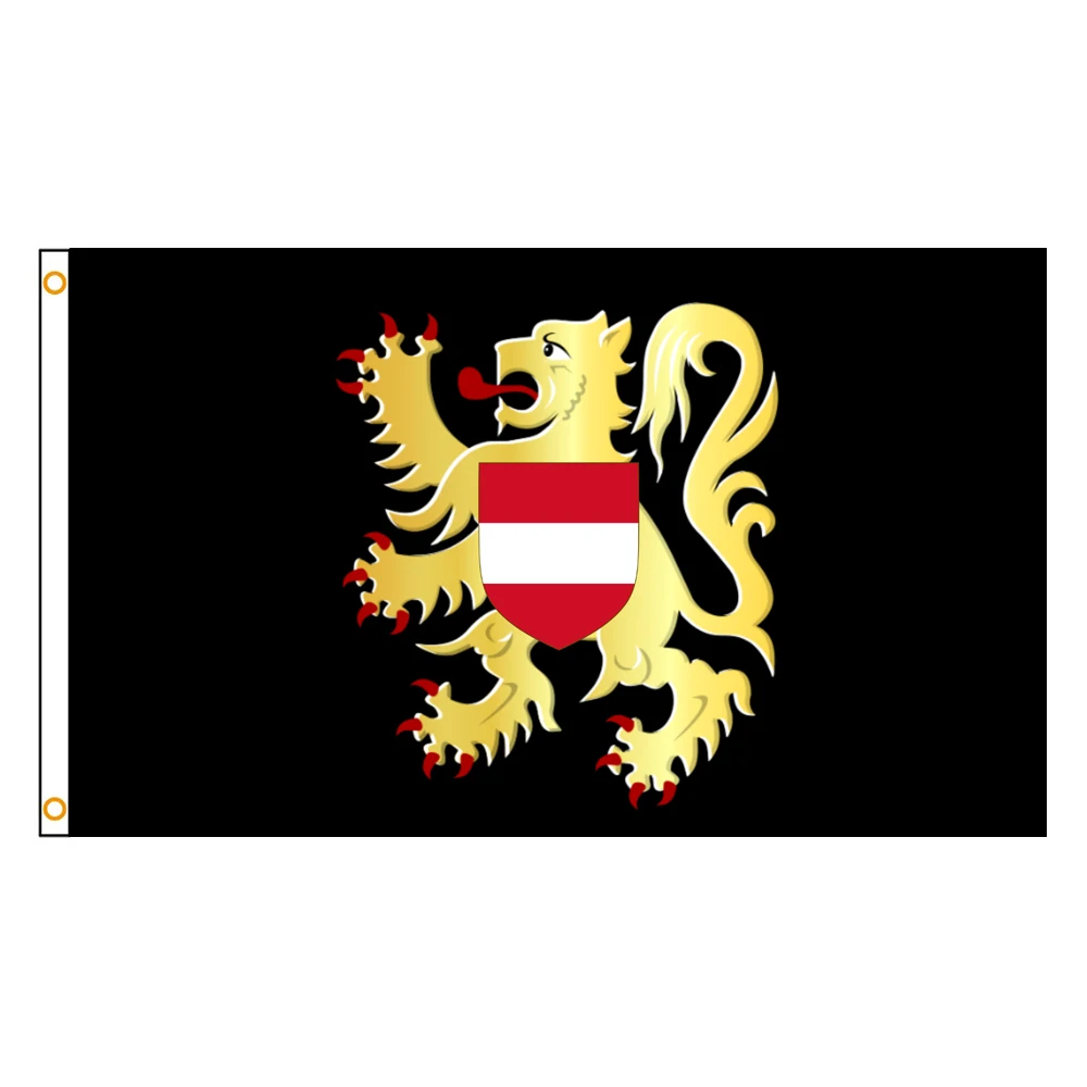 3x5 Ft Flemish Brabant Flag Vivid Color a Province of Belgium Flags Polyester with Brass Grommets