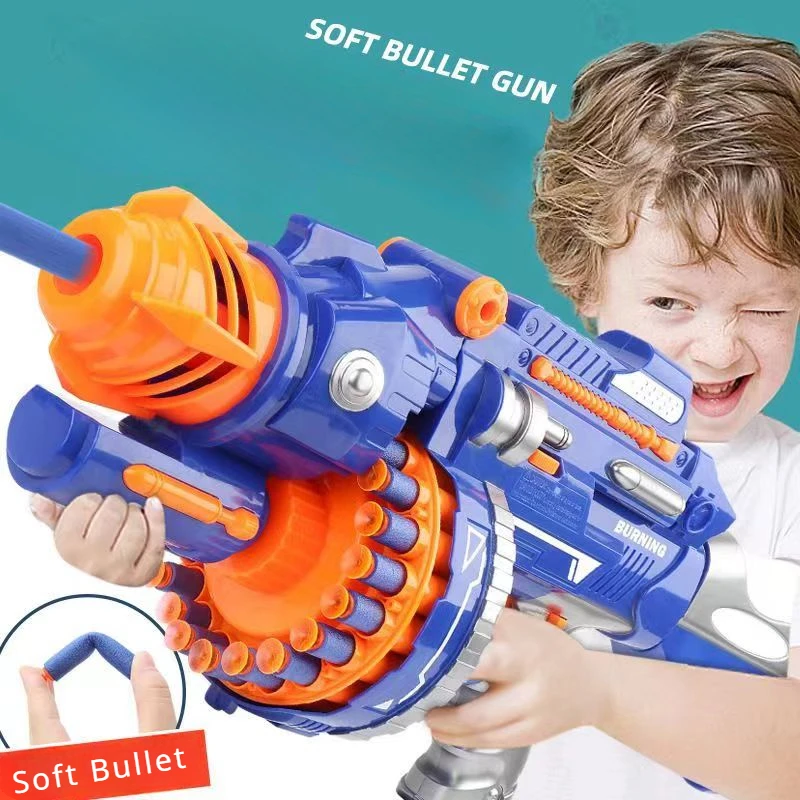 Proiettili morbidi automatici kit di pistole giocattolo in plastica pistola giocattolo pistola a lungo raggio Dart Blaster per bambini giocattoli