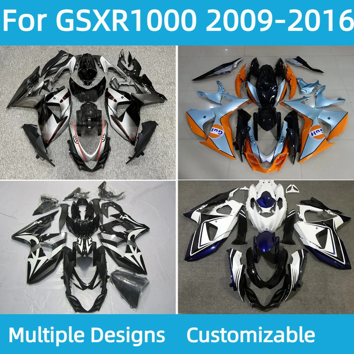 

Для GSXR1000 2009-2013 2014 2015 2016 комплект обтекателей для впрыска GSXR 1000 09-16 аксессуары для мотоциклов комплект обтекателей