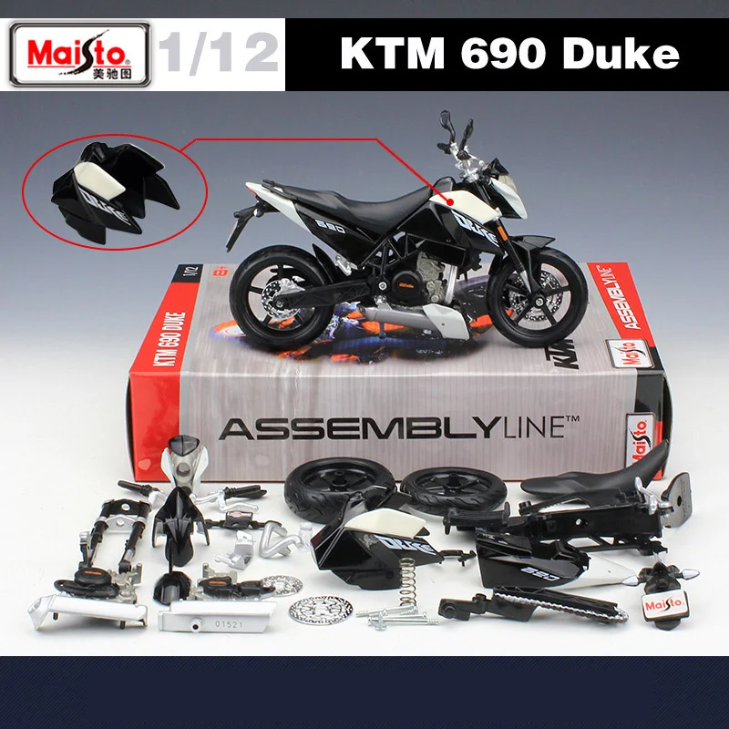 Maisto 1:12 KTM 690 DUKE โมเดลรถมอเตอร์ไซด์สำหรับเล่นกีฬาทำจากโลหะหล่อจากเหล็กเป็นของขวัญสำหรับเด็ก