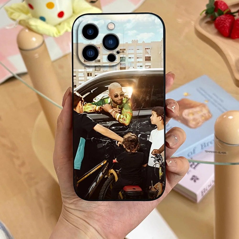 مغني الراب N-Naps Mec De CiteSimple لهاتف iPhone 11 12 13 14 15 16 Pro Max Plus حافظة ناعمة سوداء