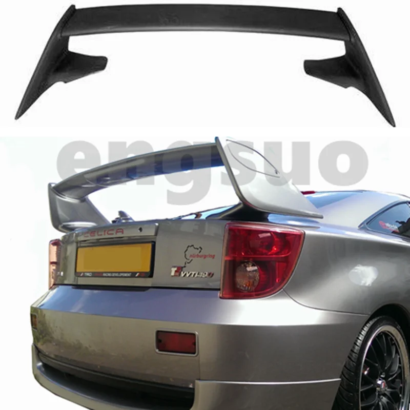 For TOYOTA CELICA Rear TRUNK SPOILER 2000-2005 WITH LED LIGHTS High Quality ABS Plastic Car Spoiler Trunk Boot Wing Spoiler