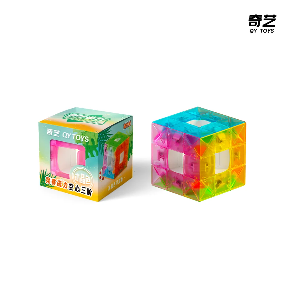 [JudyCube] Qiyi Racing Void Cube Limited edition Magnetische UV Magic Speed Cube Fidget Speelgoed Cubo Magico Puzzel Qiyi Hollow 3x3 M