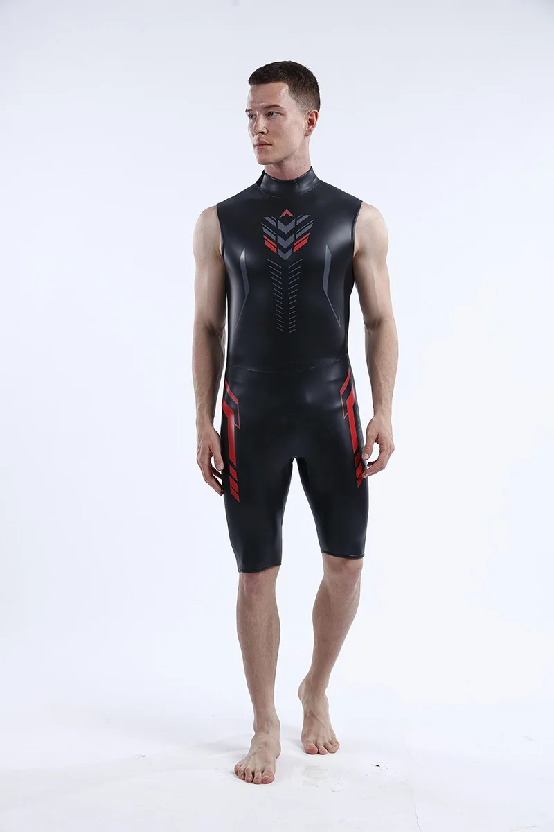 3MM Men Neoprene Scuba Triathlon Swim Running Bike Diving Suit UnderWater Hunting Spearfishing Surfing Snorkeling SwimSuit