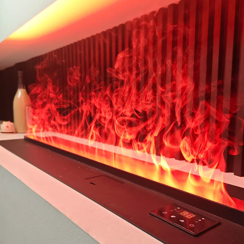 APP  Water Steam Fireplace TV Decoration Indoor Fake Fire 3D LED Plug-in Modern mist Smart Electric Atomization Fireplace
