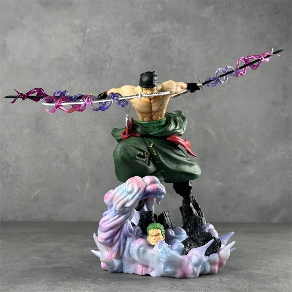 

Anime One Piece Roronoa Zoro Sanjitoryu GK Onisatsu Wano Country PVC Action Figure Collectible Model Doll Toy 24CM
