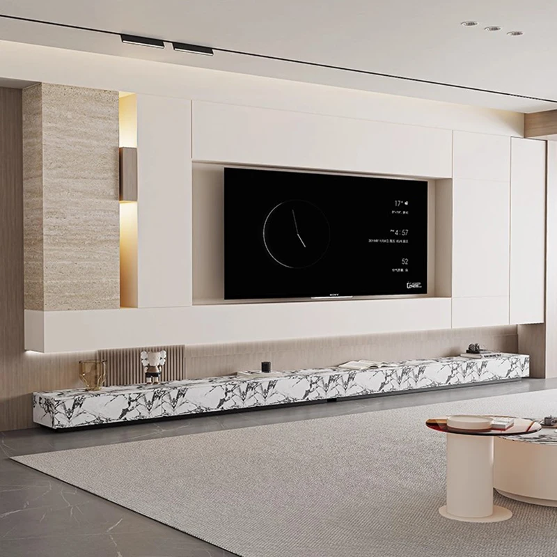 Luxury Salon Tv Stands Wall Designer Office Universal Living Room Aesthetic Tv Table White Modern Muebles Para Tv Home Furniture