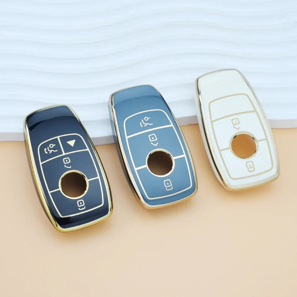 For Mercedes Benz A C E S G Class GLC CLE CLA W177 W205 W213 W222 X167 AMG TPU Car Remote Key Case Cover Shell Accessories