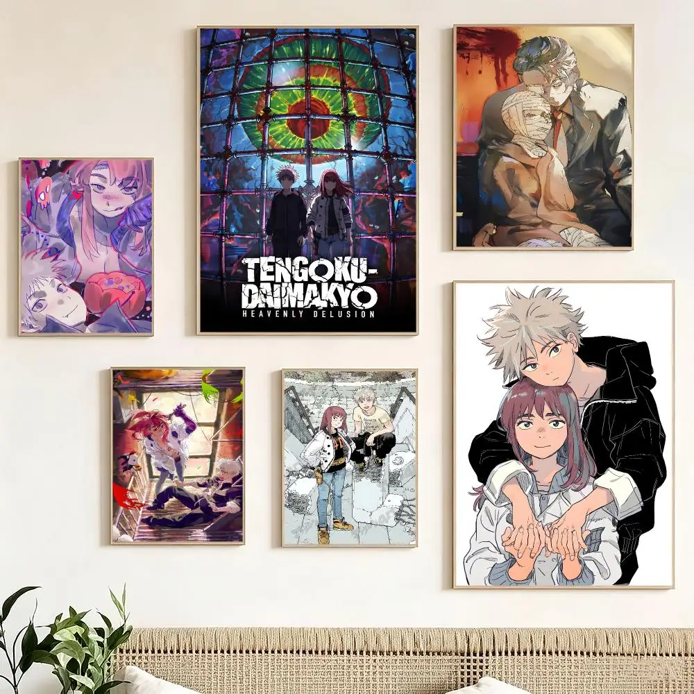 Japanese Anime H-Heavenly Delusion Poster impermeable para el hogar sala de estar dormitorio bar decoracion estetica
