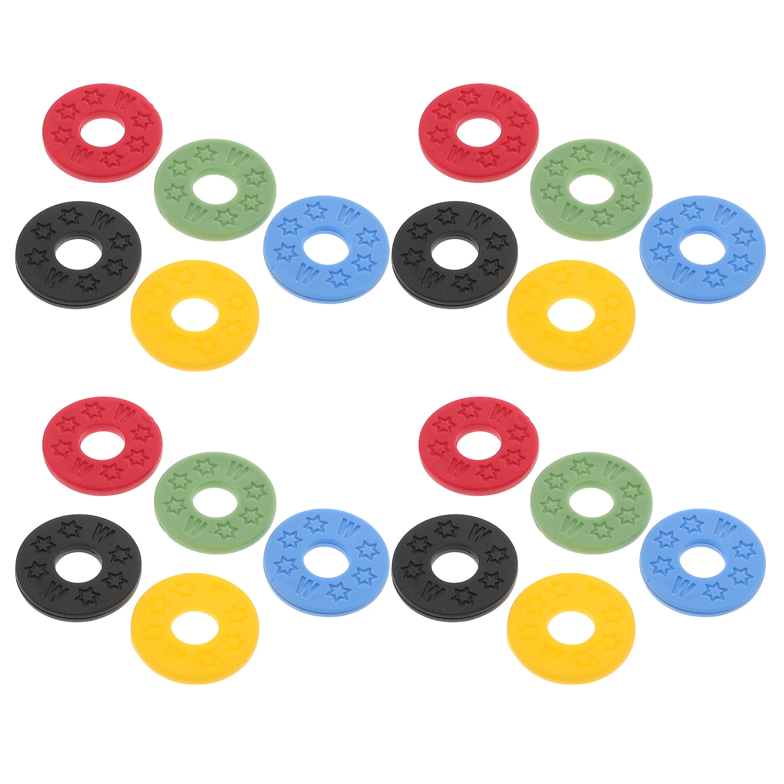 

20pcs Guitar Strap Locks PE Washers Anti Drop Electric Acoustic Bass Guitar Red Green Black Blue Yellow Strap Buttons