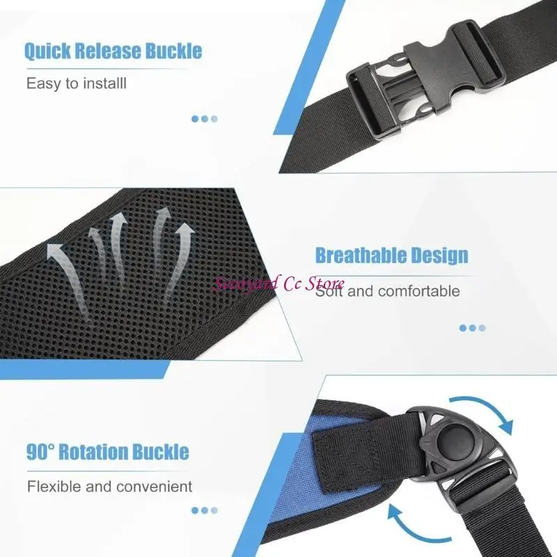 N3UC Quick Connection Wheelchair Safety Gear Nonslip Back Support For Mobility Impaired Users