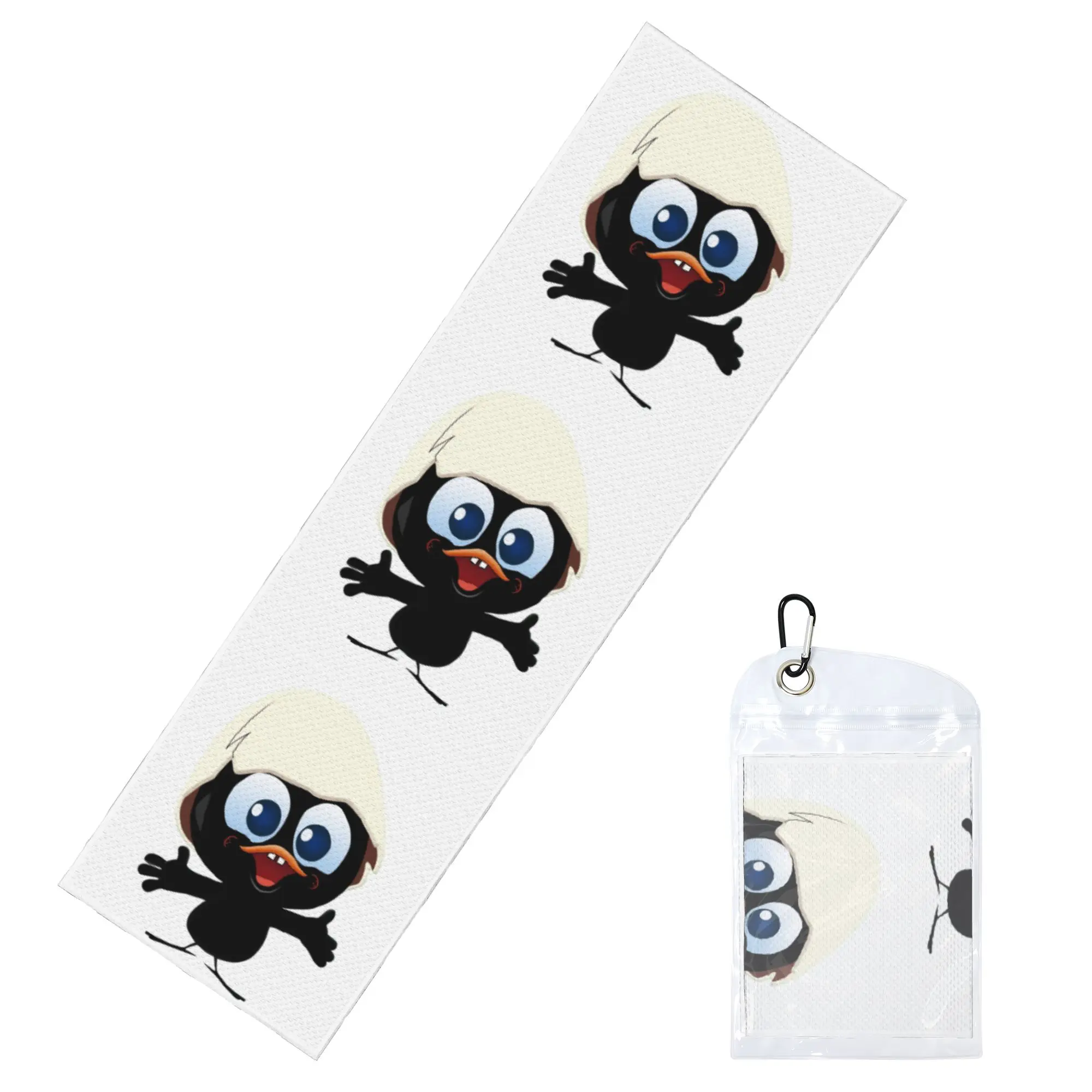 Cold Exercise Towel Calimero Black Chicken Cartoon Comic Beach Sports Yoga Camping Towel Refreshing Sports Scarf Face Towels