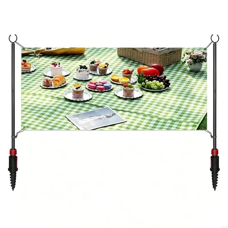 Einfache Fahnenmasthalter-Unterstützung mit einfachem Montagedesign für Camping- und B03E – Detail 5