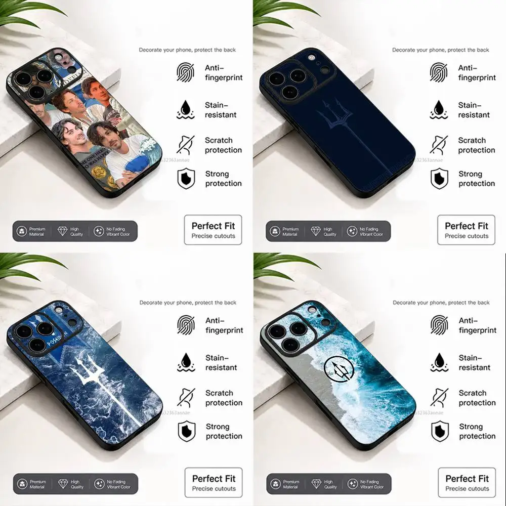 P-Poseidon Handyhülle für iPhone 6,17,16,15,14,13,12,11 Plus,Pro Max,XS,X,XR,SE,Mini,8,7, weiche Silikonhülle in Schwarz