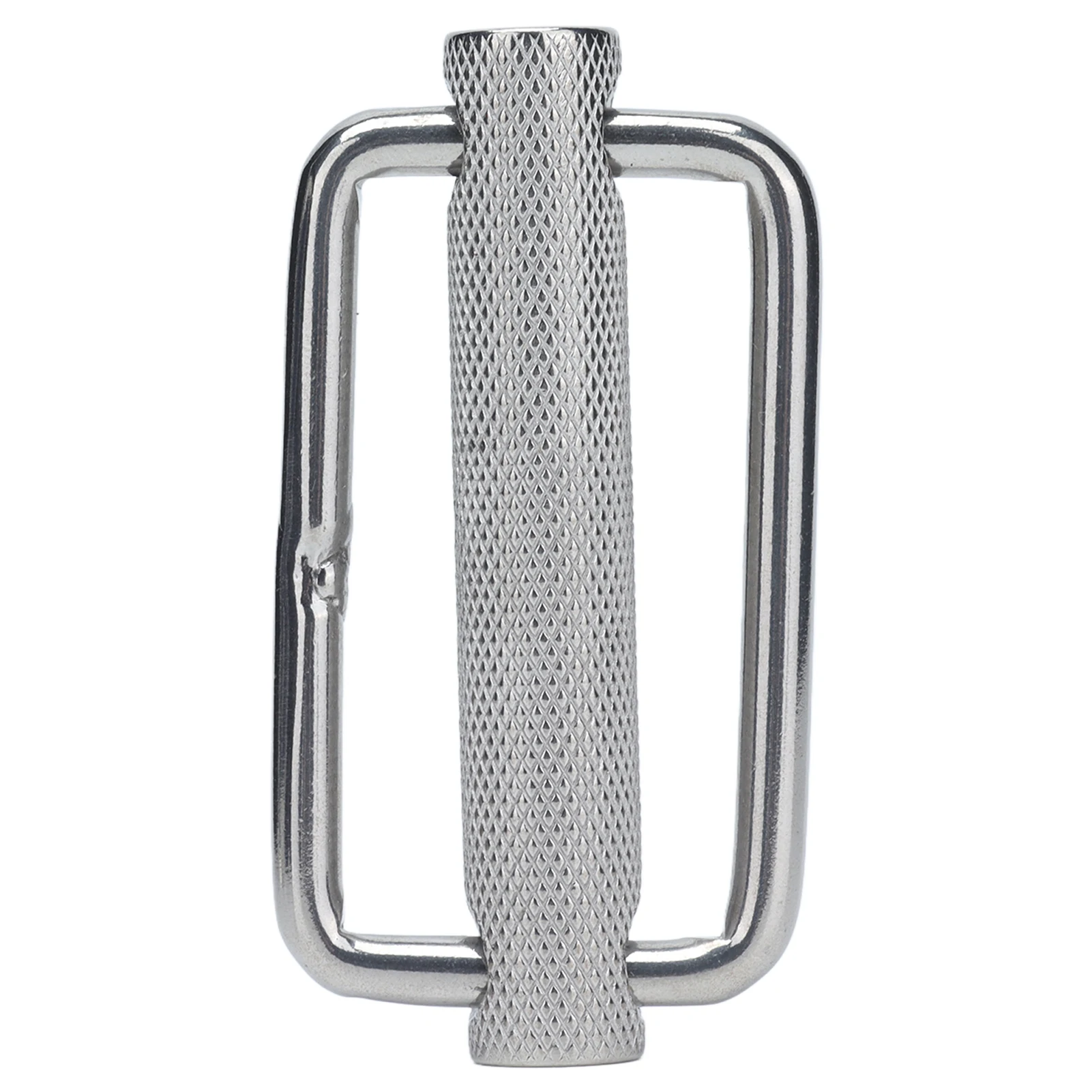 2Pcs Slide Buckle Adjustable Rectangle Slide Buckle Stainless Steel Knurled Roller Belt Buckles Webbing Marine Straps Accessory