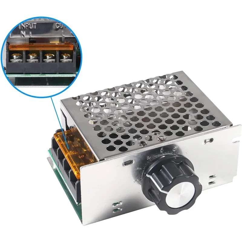 4000W 220V AC SCR regulator napięcia ściemniacz regulator prędkości silnika elektrycznego elektroniczny regulator napięcia ściemniacz regulator termostatu — zdjęcie produktu 2