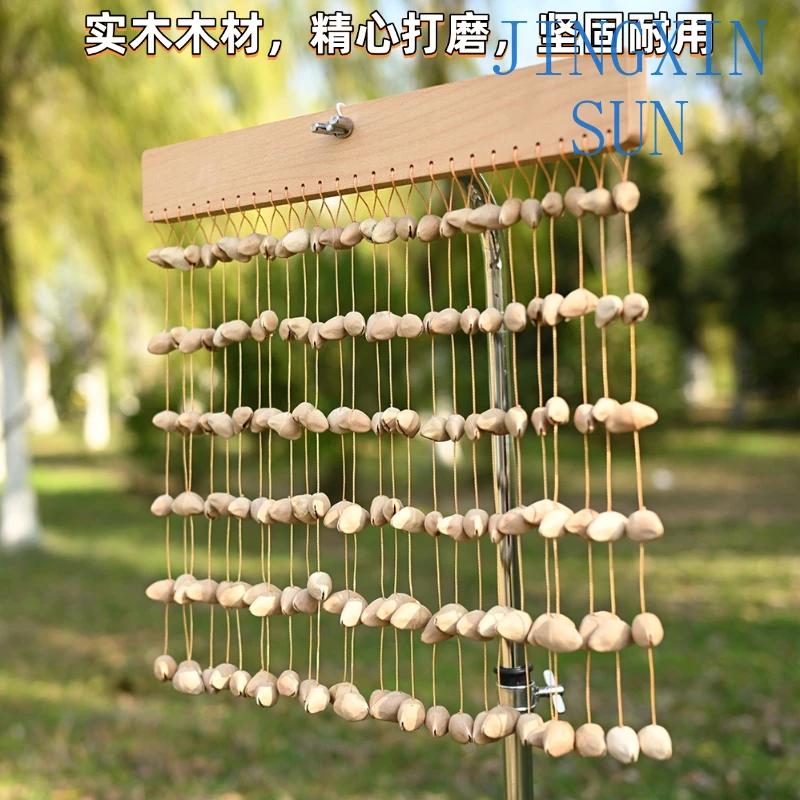 Rattle Healing Instrument Hand Crank Nutshell Bells Yoga Meditation Sleep Aid