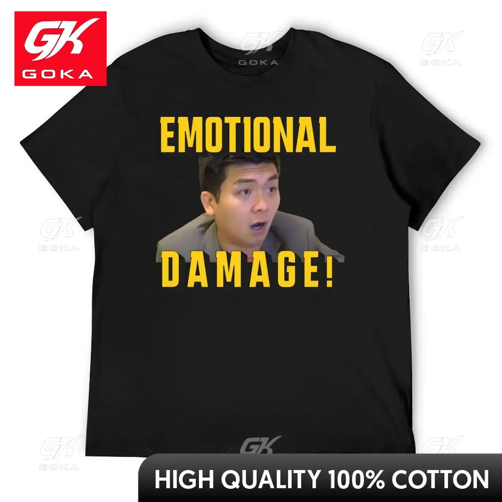 الضرر العاطفي! تي شيرت جمركي كبير الحجم صمم قميص تمرين الرجال الخاص بك لطيف مضحك خمر الجرافيك تي شيرت #1