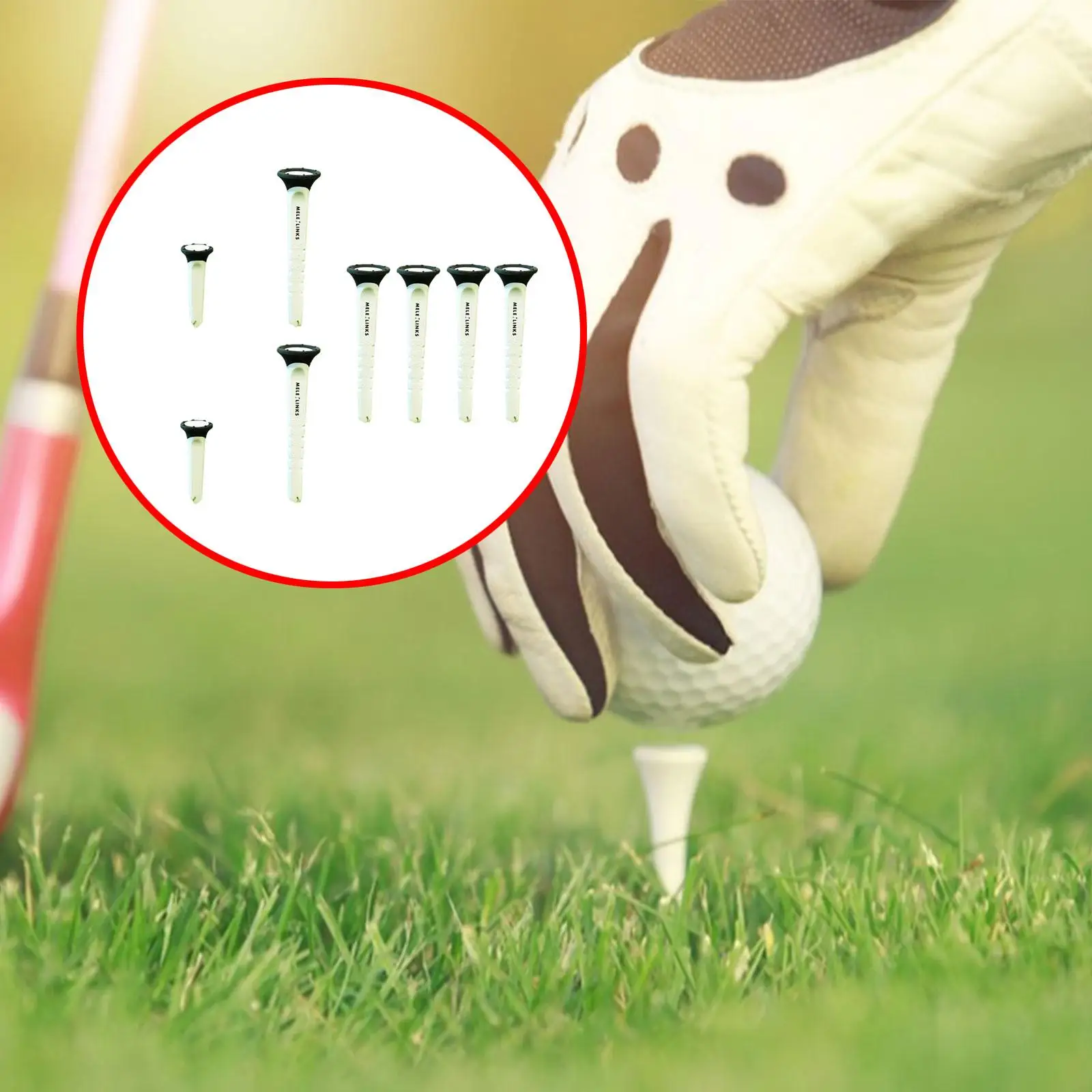 

8Pcs Golf Tee Improve Accuracy Stable Golf Ball Holder for Outdoor Sports Driving Putting Chipping Golf Training Golf Equipment