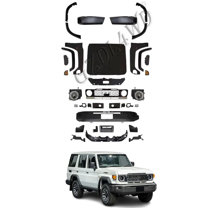 

От старого до нового комплекта обновления для Land Cruiser 70 серии LC76 FJ76 Обновление до LC76 FJ76 2024