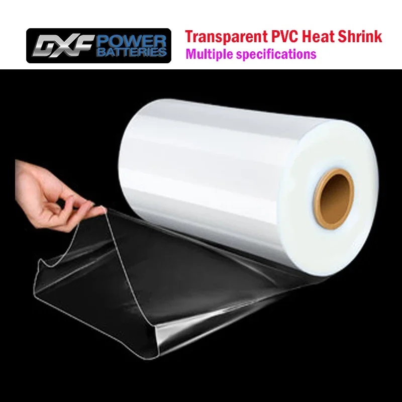 

1M Transparent PVC Heat Shrink Tube Shrink Tubing Heating Wrap Lipo Battery Film RC Parts 70mm 75mm 85mm 90mm 110mm Insulation