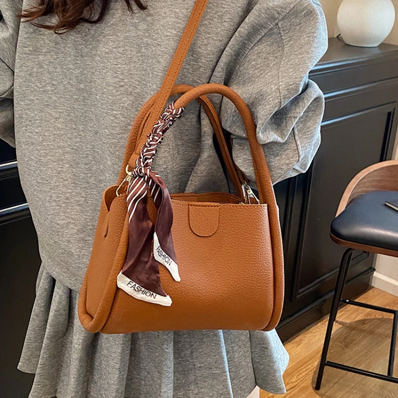 

2025 New Ladies' Fashionable Work Tote Bag - Dual-Purpose Shoulder Crossbody Bag with High-End Style
